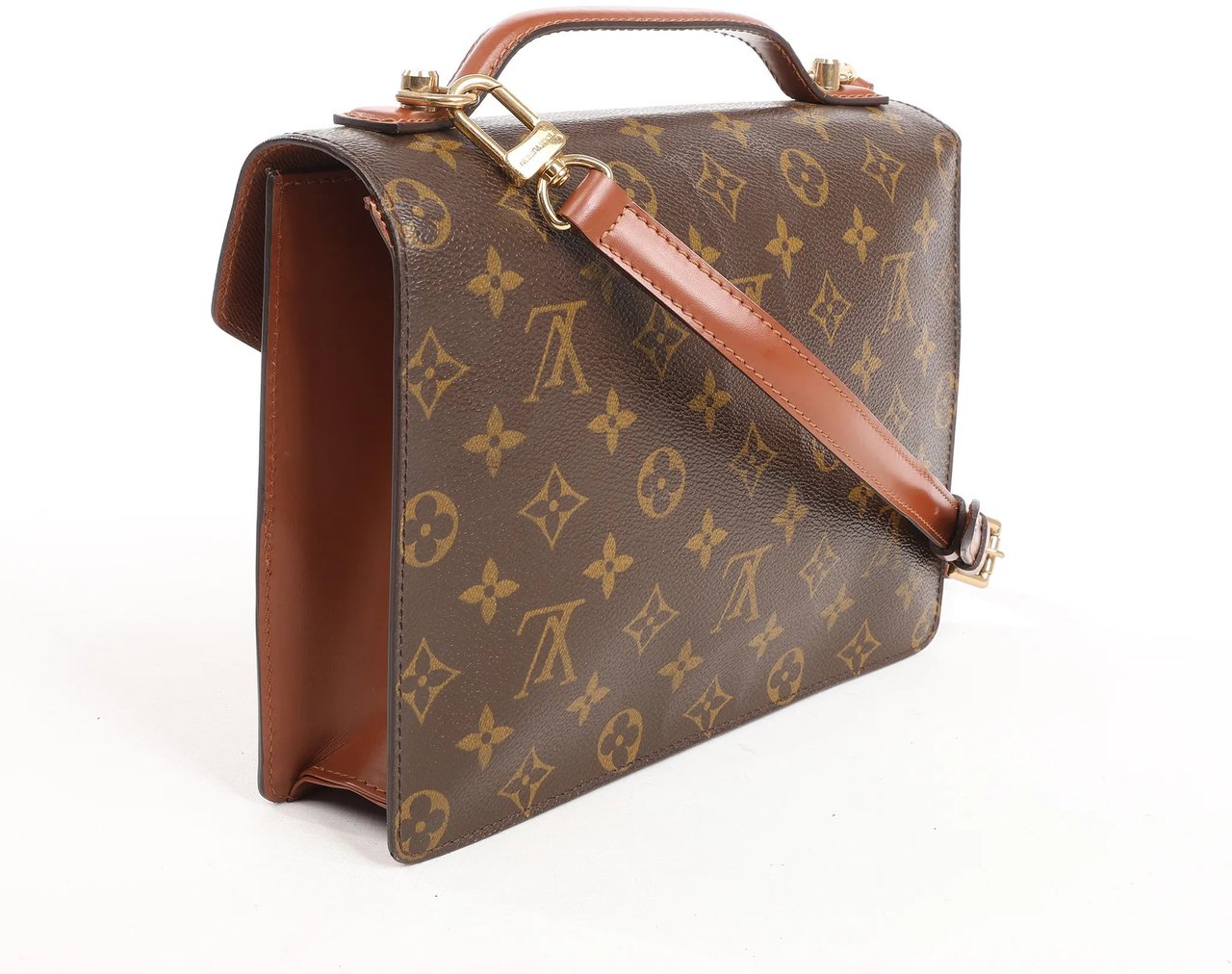 Louis Vuitton Louis Vuitton Monceau Monogram Canvas Handbag in Brown M51187 Bruin