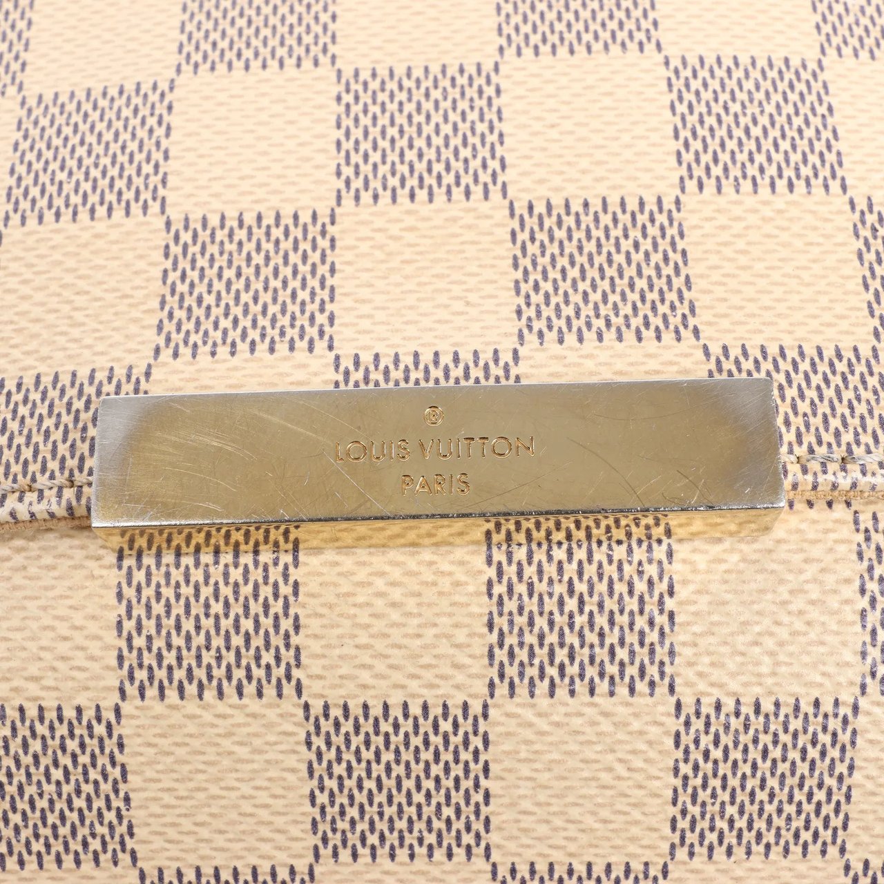 Louis Vuitton Louis Vuitton Favorite MM Damier Azur Shoulder Bag in Beige N41275 Beige