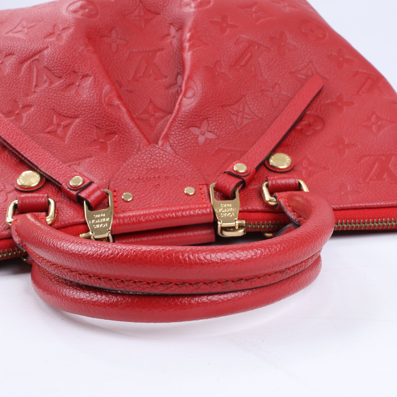Louis Vuitton Louis Vuitton Monogram Empreinte Mazarine PM Handbag in Cherry M50638 Rood