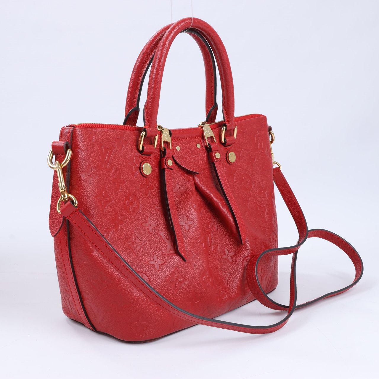 Louis Vuitton Louis Vuitton Monogram Empreinte Mazarine PM Handbag in Cherry M50638 Rood