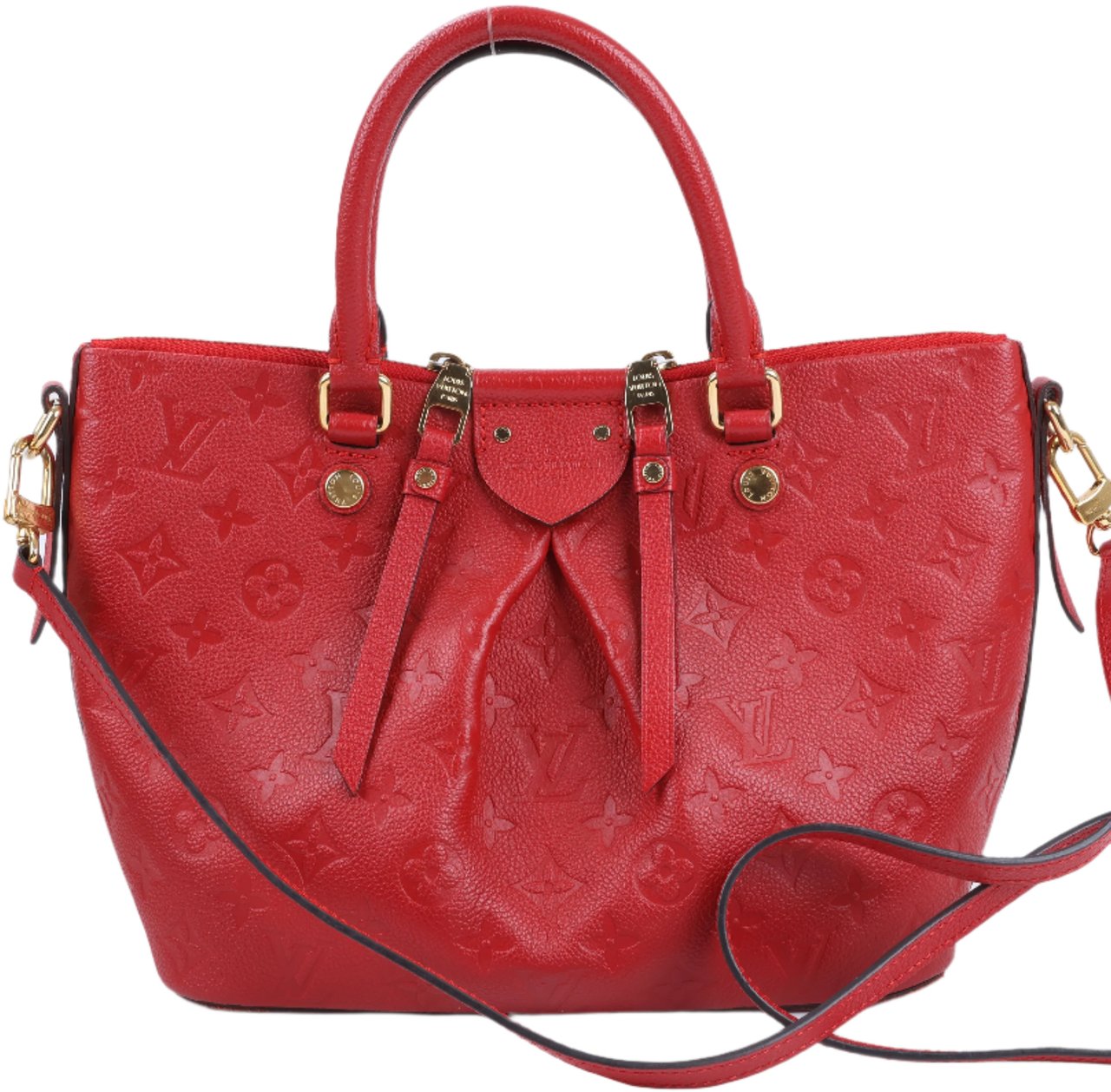 Louis Vuitton Louis Vuitton Monogram Empreinte Mazarine PM Handbag in Cherry M50638 Rood