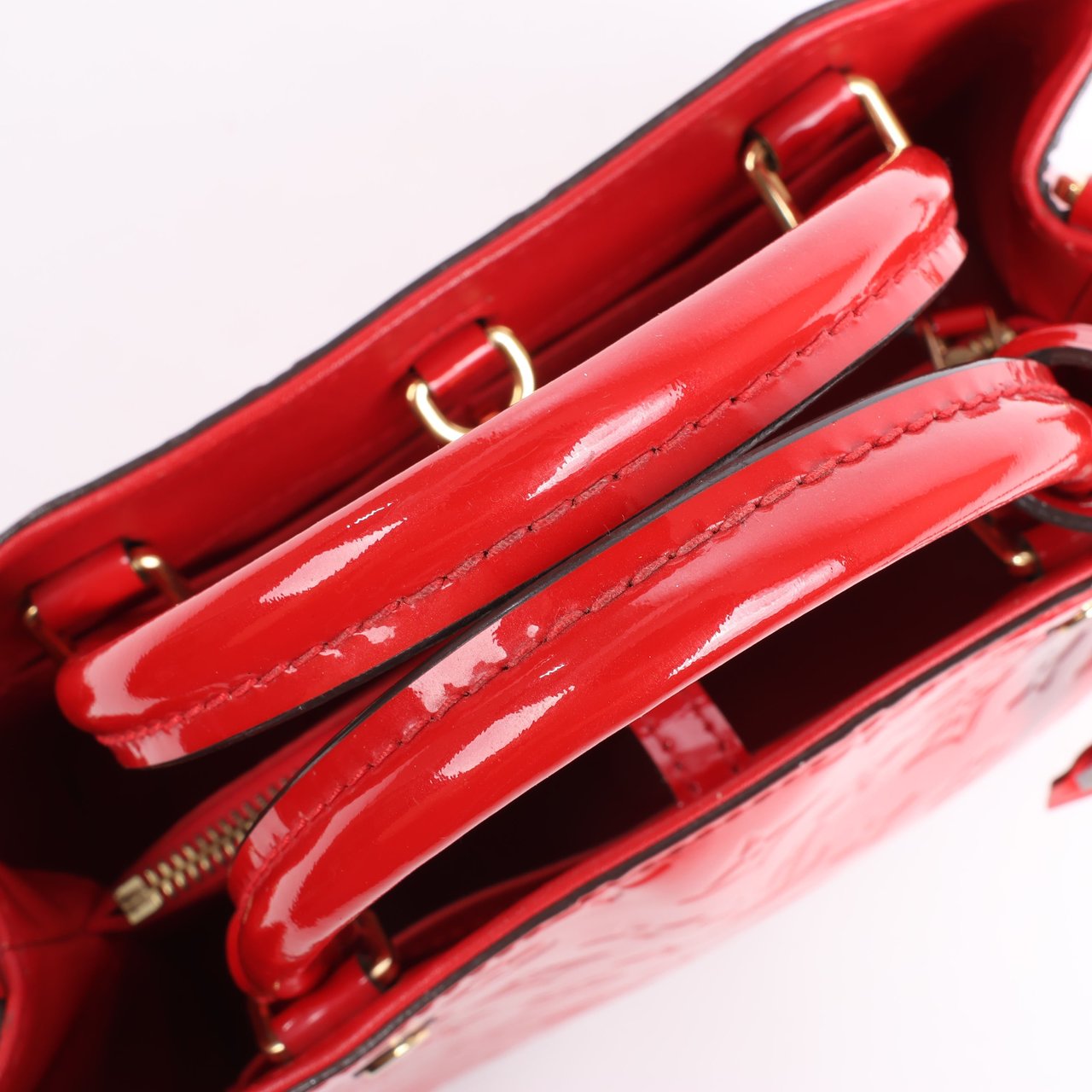 Louis Vuitton Louis Vuitton Vernis Montaigne BB Handbag in Red M50170 Rood