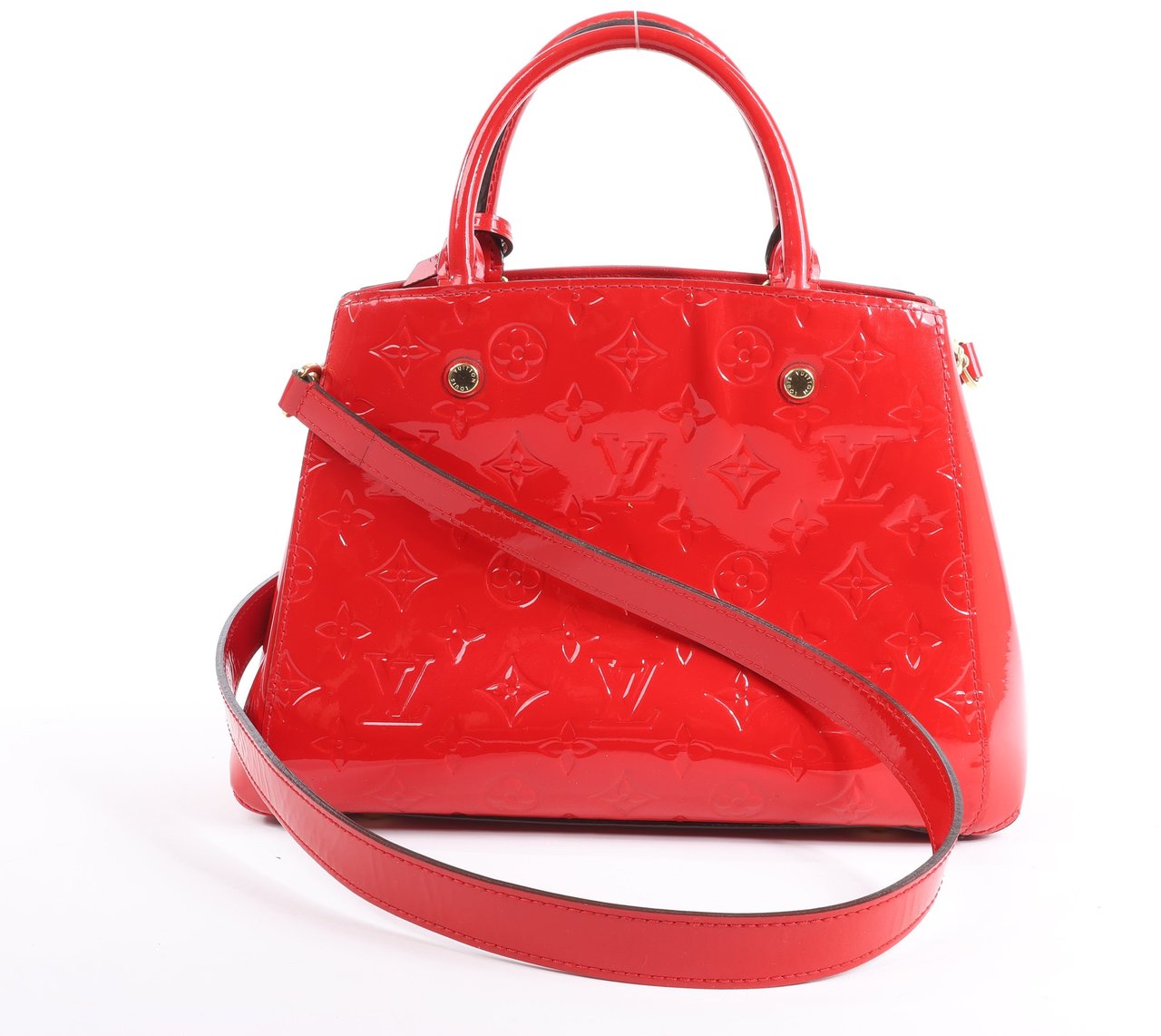 Louis Vuitton Louis Vuitton Vernis Montaigne BB Handbag in Red M50170 Rood