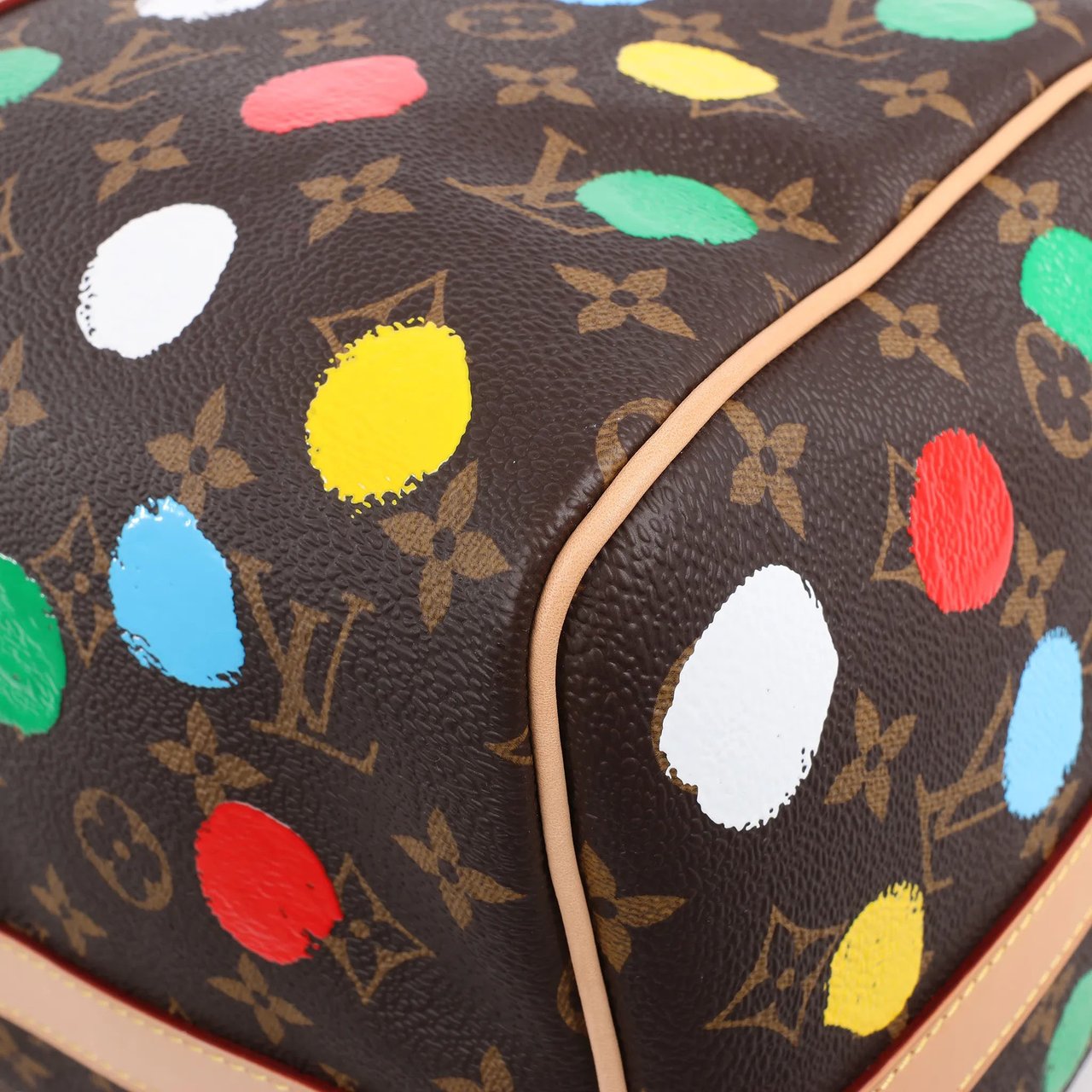 Louis Vuitton Louis Vuitton x Yayoi Kusama Monogram Keepall Bandouliere 45 Travel Bag M46377 Bruin