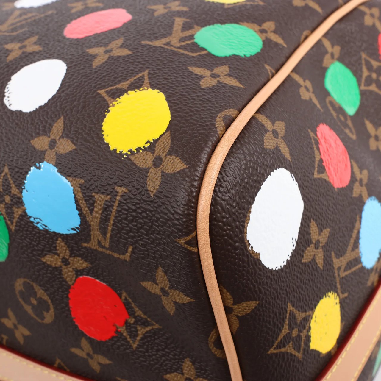 Louis Vuitton Louis Vuitton x Yayoi Kusama Monogram Keepall Bandouliere 45 Travel Bag M46377 Bruin