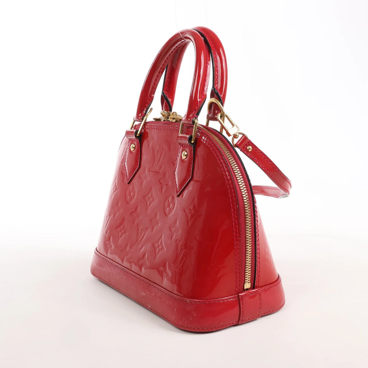 Louis Vuitton Louis Vuitton Alma BB Monogram Vernis 2Way Handbag in Red M90174 Rood
