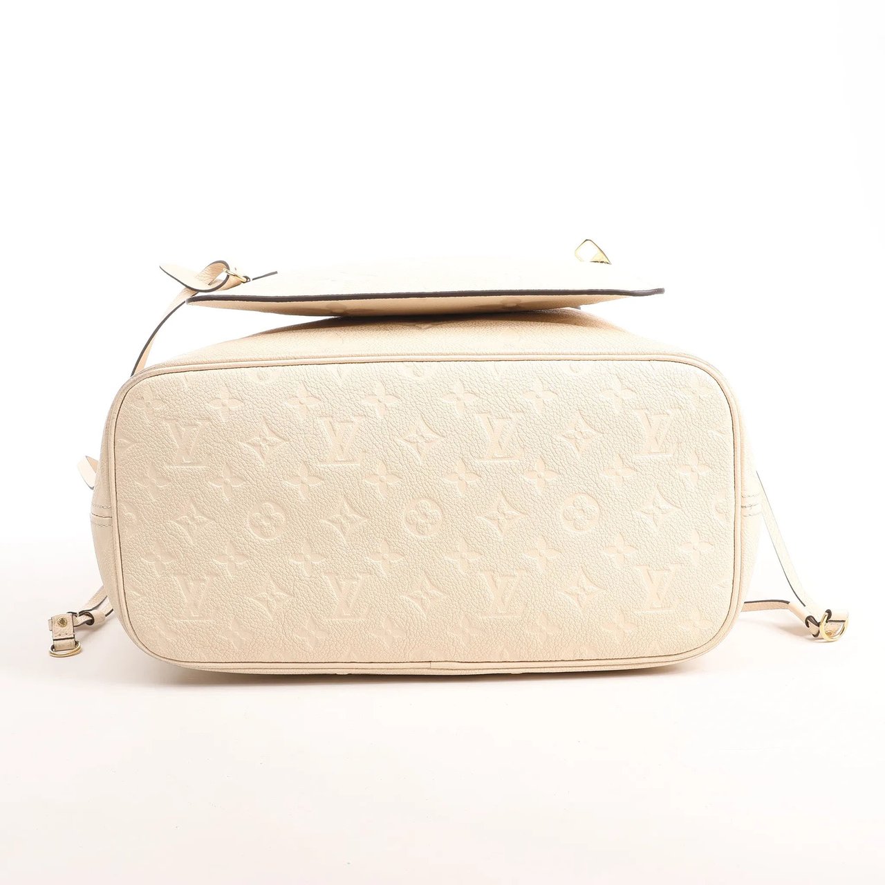 Louis Vuitton Louis Vuitton Neverfull MM Monogram Empreinte Shoulder Bag in White M46676 Divers