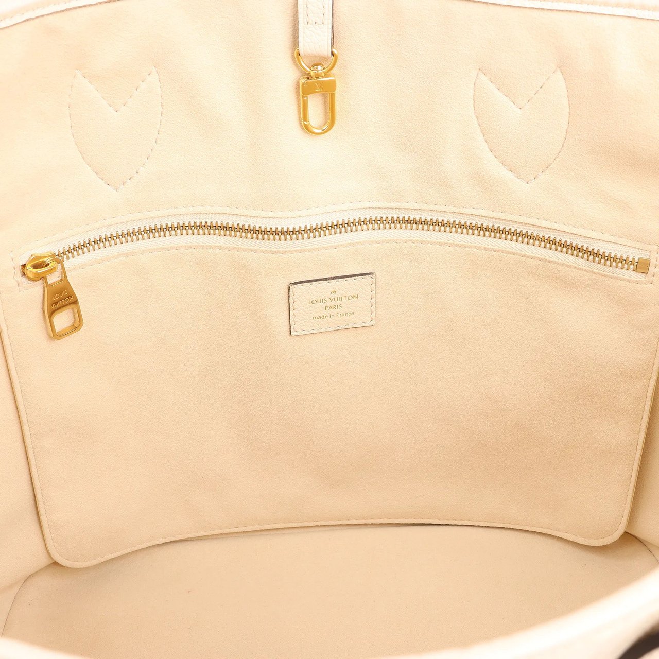 Louis Vuitton Louis Vuitton Neverfull MM Monogram Empreinte Shoulder Bag in White M46676 Divers