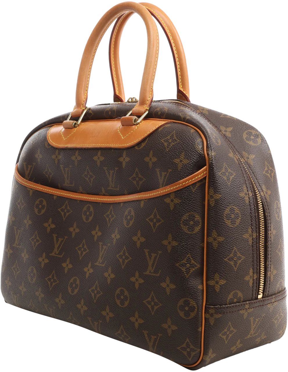 Louis Vuitton Louis Vuitton Deauville Monogram Canvas Handbag in Brown M47270 Bruin