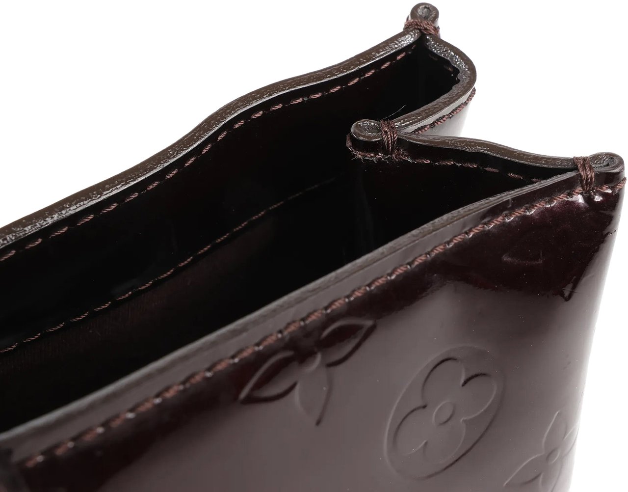 Louis Vuitton Louis Vuitton Wilshire PM Monogram Vernis Handbag in Burgundy M91644 Maroon