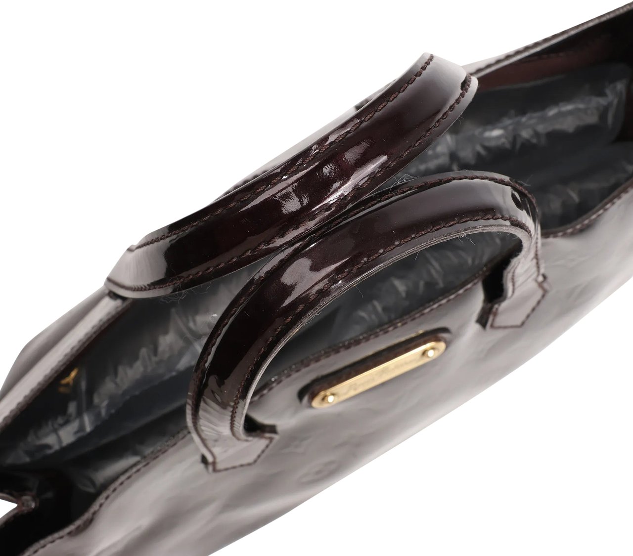 Louis Vuitton Louis Vuitton Wilshire PM Monogram Vernis Handbag in Burgundy M91644 Maroon