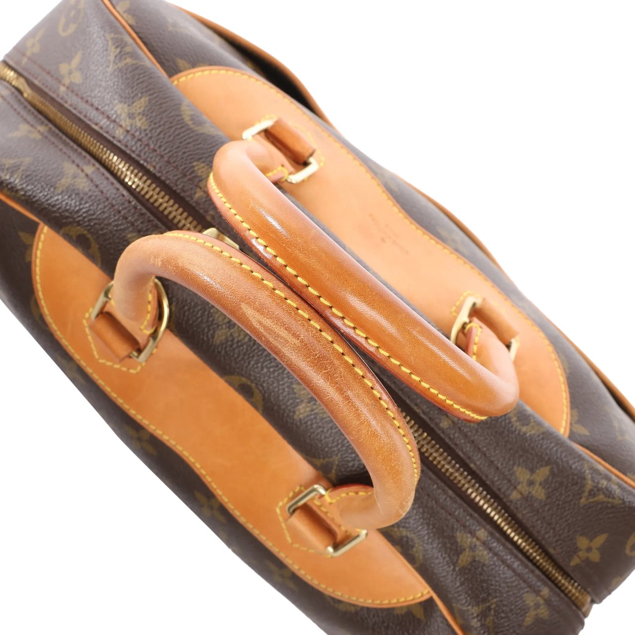 Louis Vuitton Louis Vuitton Deauville Monogram Canvas Handbag in Brown M47270 Bruin