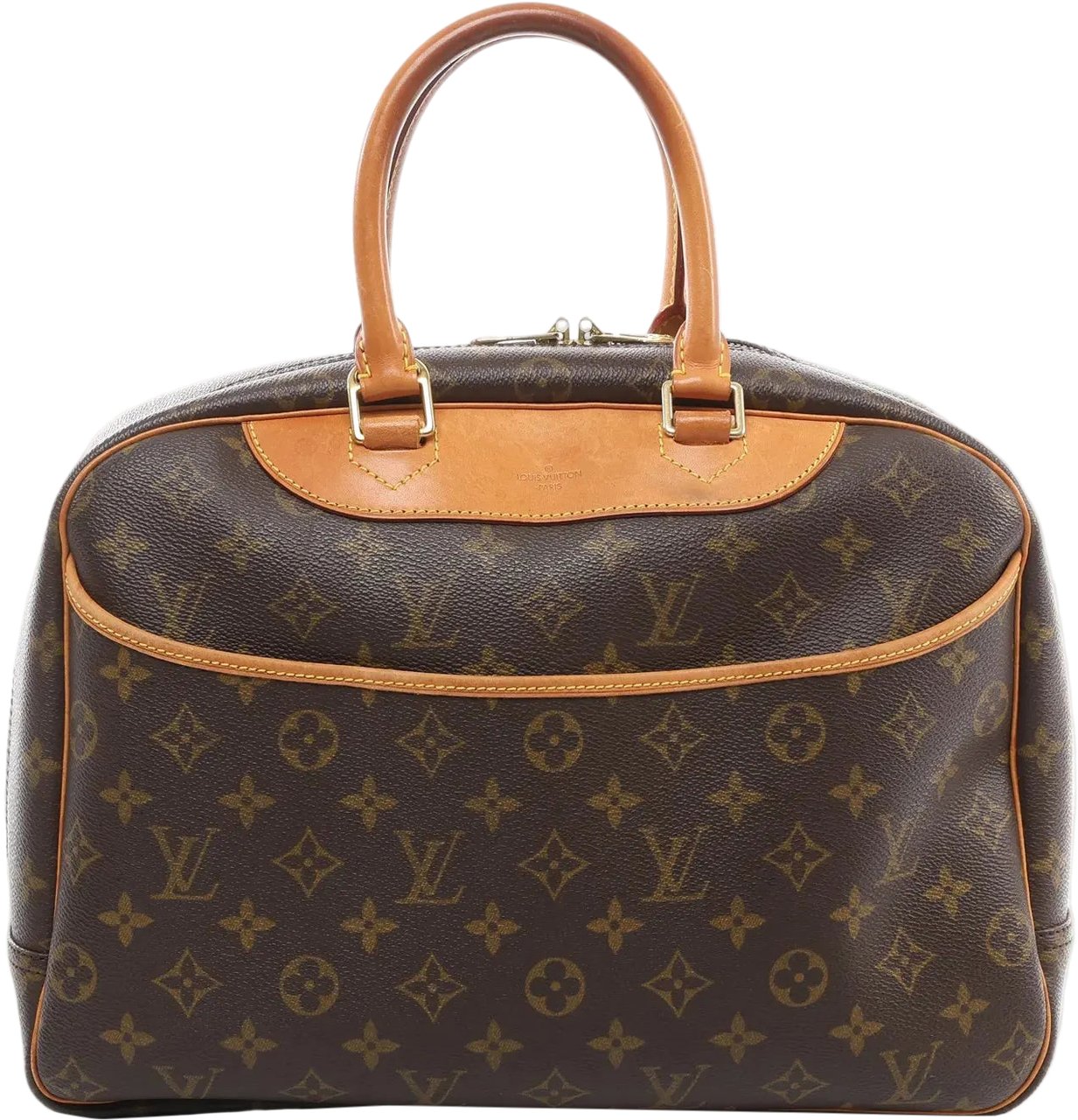 Louis Vuitton Louis Vuitton Deauville Monogram Canvas Handbag in Brown M47270 Bruin