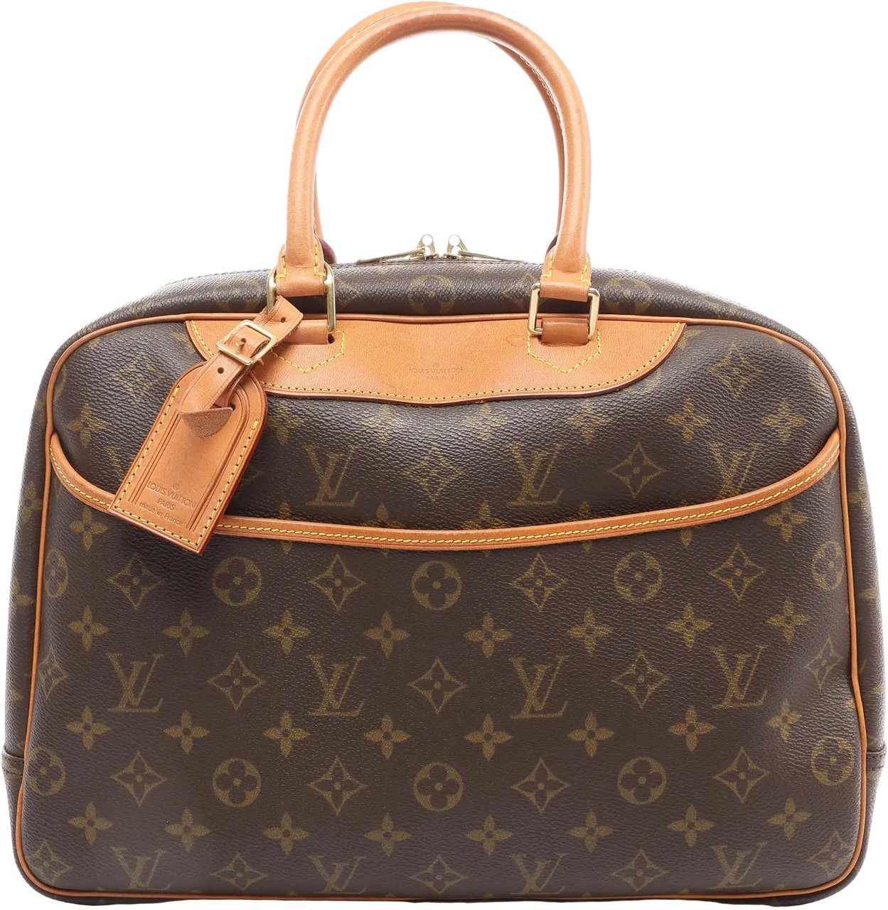 Louis Vuitton Louis Vuitton Deauville Monogram Canvas Handbag in Brown M47270 Bruin