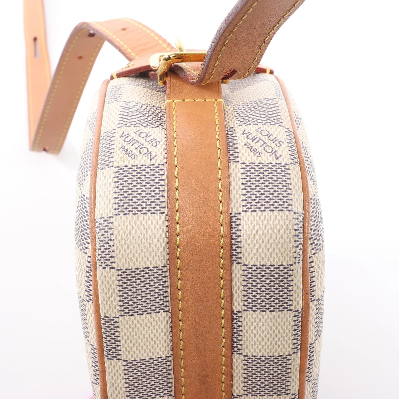 Louis Vuitton Louis Vuitton Boite Chapeau Souple Damier Azur Crossbody Bag in Beige N40333 Divers