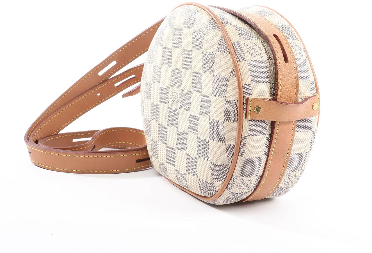 Louis Vuitton Louis Vuitton Boite Chapeau Souple Damier Azur Crossbody Bag in Beige N40333 Divers