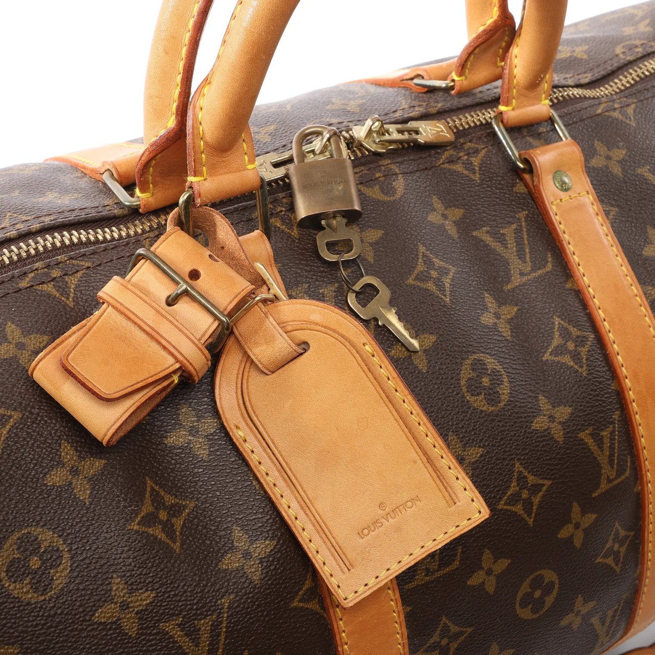 Louis Vuitton Louis Vuitton Keepall Bandoulière 50 Monogram Canvas Travel Bag in Brown M41416 Bruin