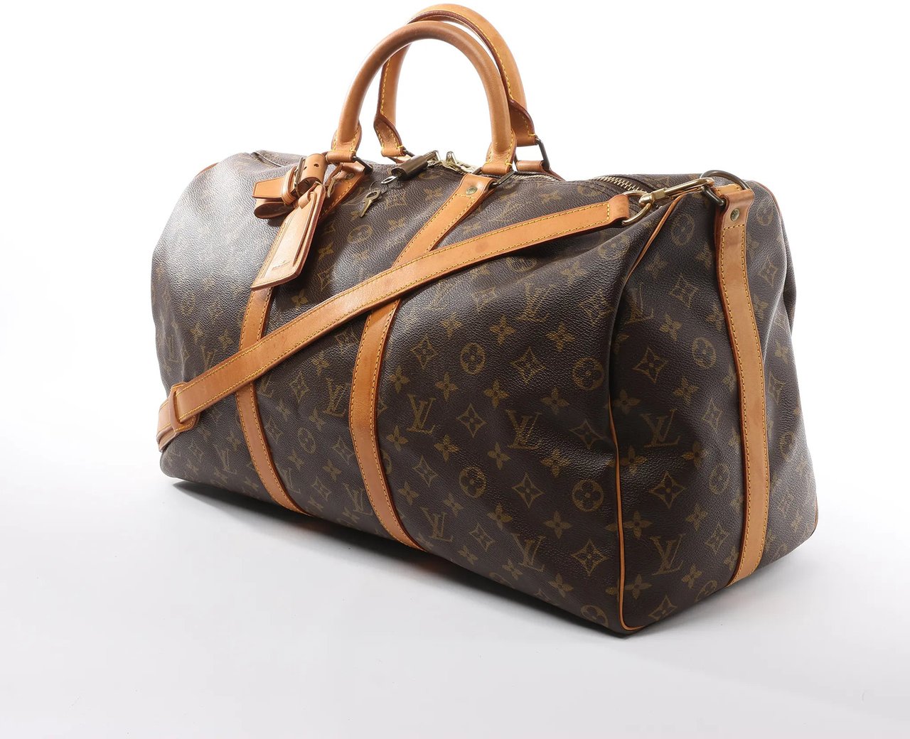 Louis Vuitton Louis Vuitton Keepall Bandoulière 50 Monogram Canvas Travel Bag in Brown M41416 Bruin