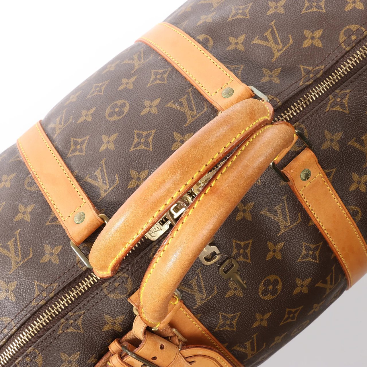 Louis Vuitton Louis Vuitton Keepall Bandoulière 50 Monogram Canvas Travel Bag in Brown M41416 Bruin
