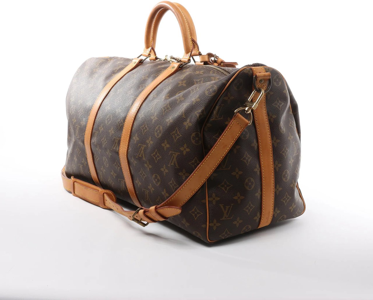 Louis Vuitton Louis Vuitton Keepall Bandoulière 50 Monogram Canvas Travel Bag in Brown M41416 Bruin