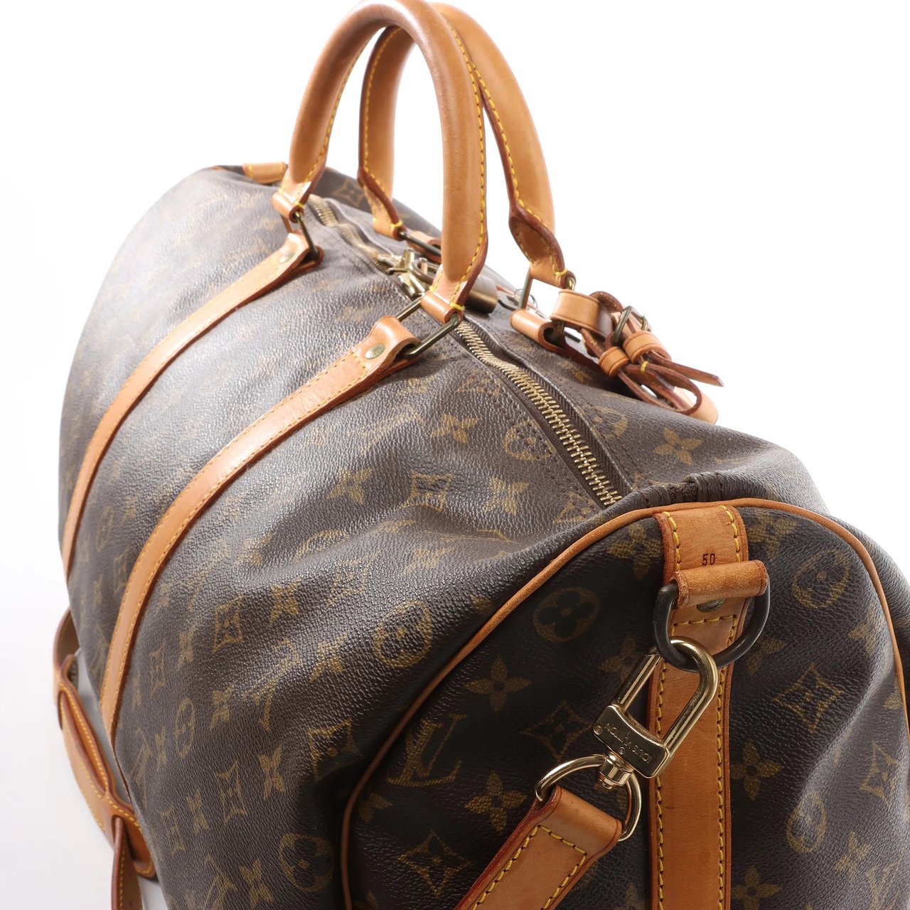 Louis Vuitton Louis Vuitton Keepall Bandoulière 50 Monogram Canvas Travel Bag in Brown M41416 Bruin