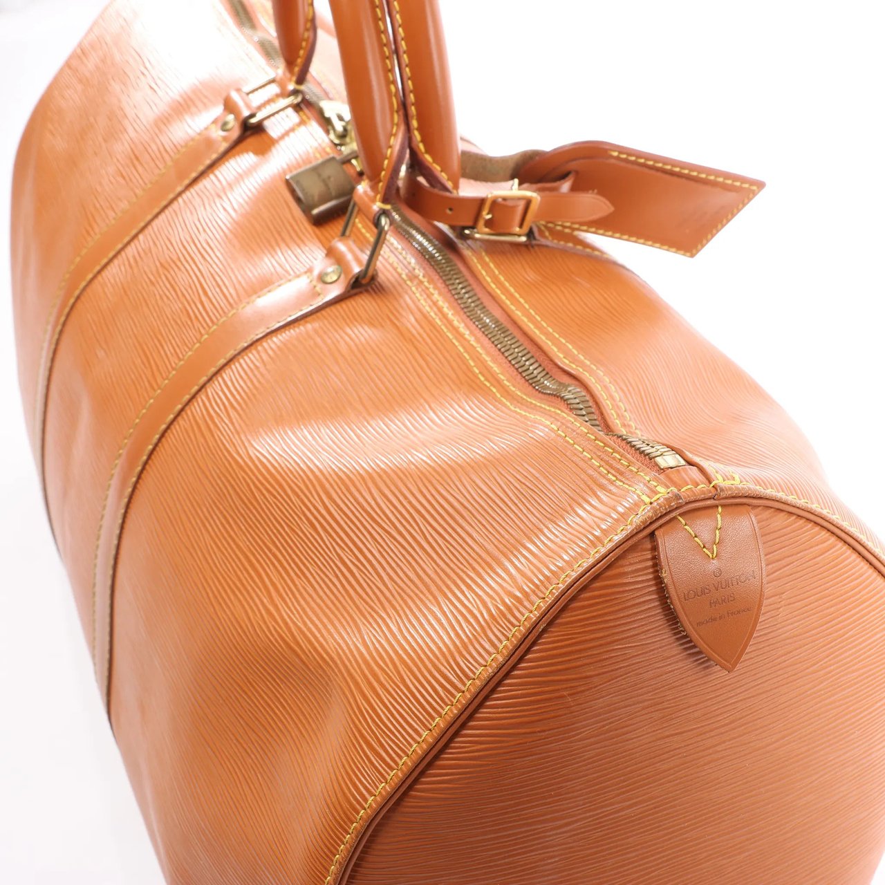 Louis Vuitton Louis Vuitton Keepall 50 Epi Leather Travel Bag in Brown M42968 Bruin