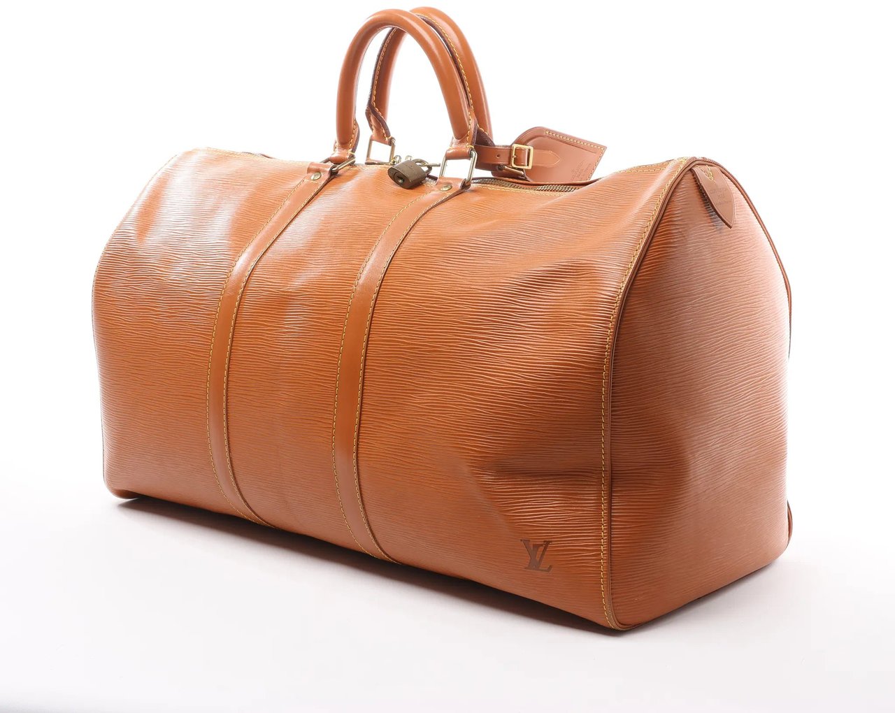 Louis Vuitton Louis Vuitton Keepall 50 Epi Leather Travel Bag in Brown M42968 Bruin