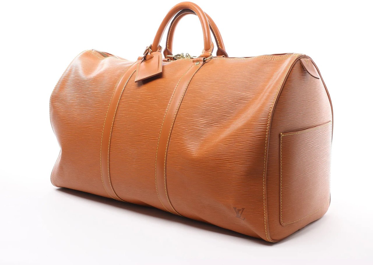 Louis Vuitton Louis Vuitton Keepall 50 Epi Leather Travel Bag in Brown M42968 Bruin