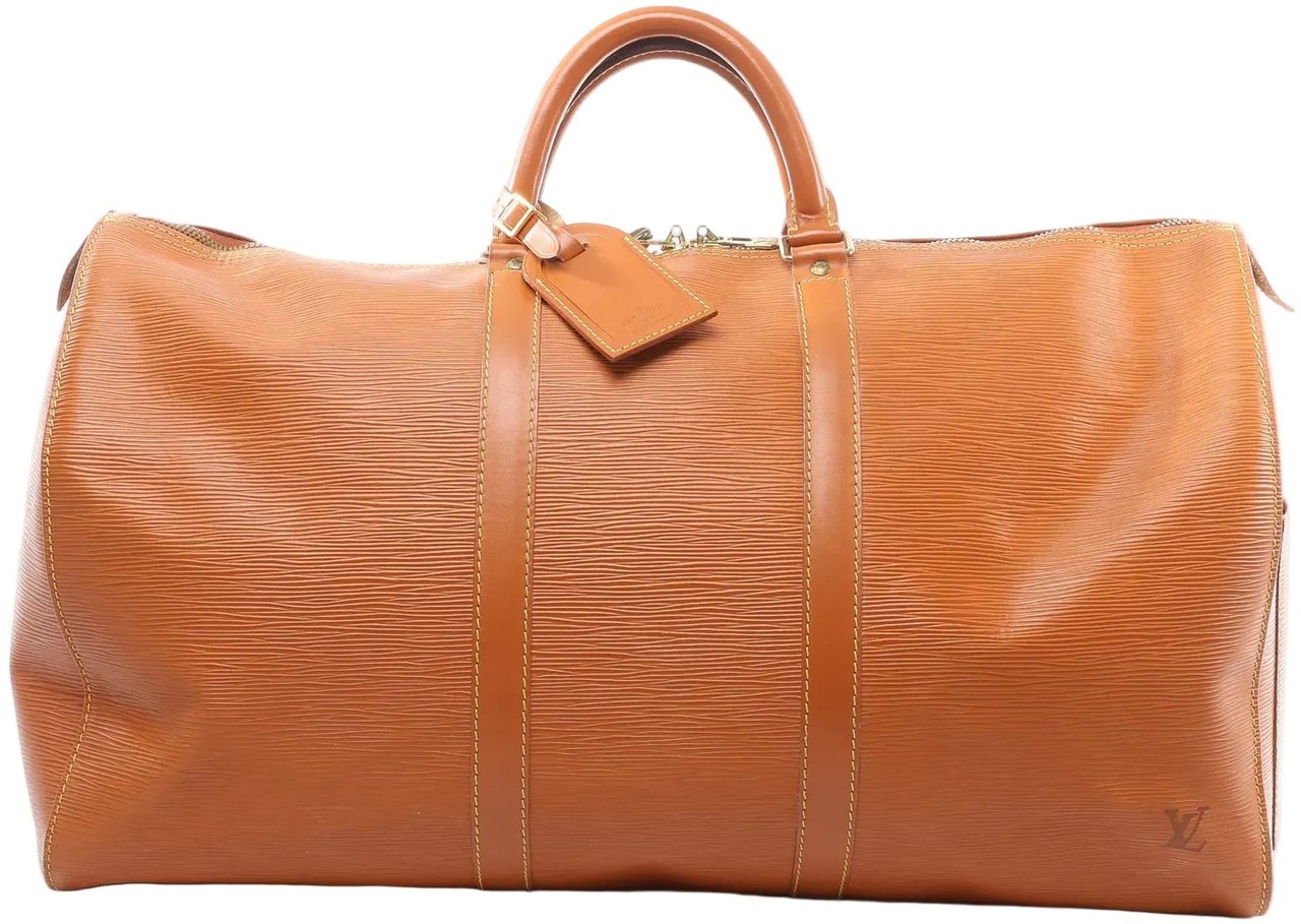 Louis Vuitton Louis Vuitton Keepall 50 Epi Leather Travel Bag in Brown M42968 Bruin