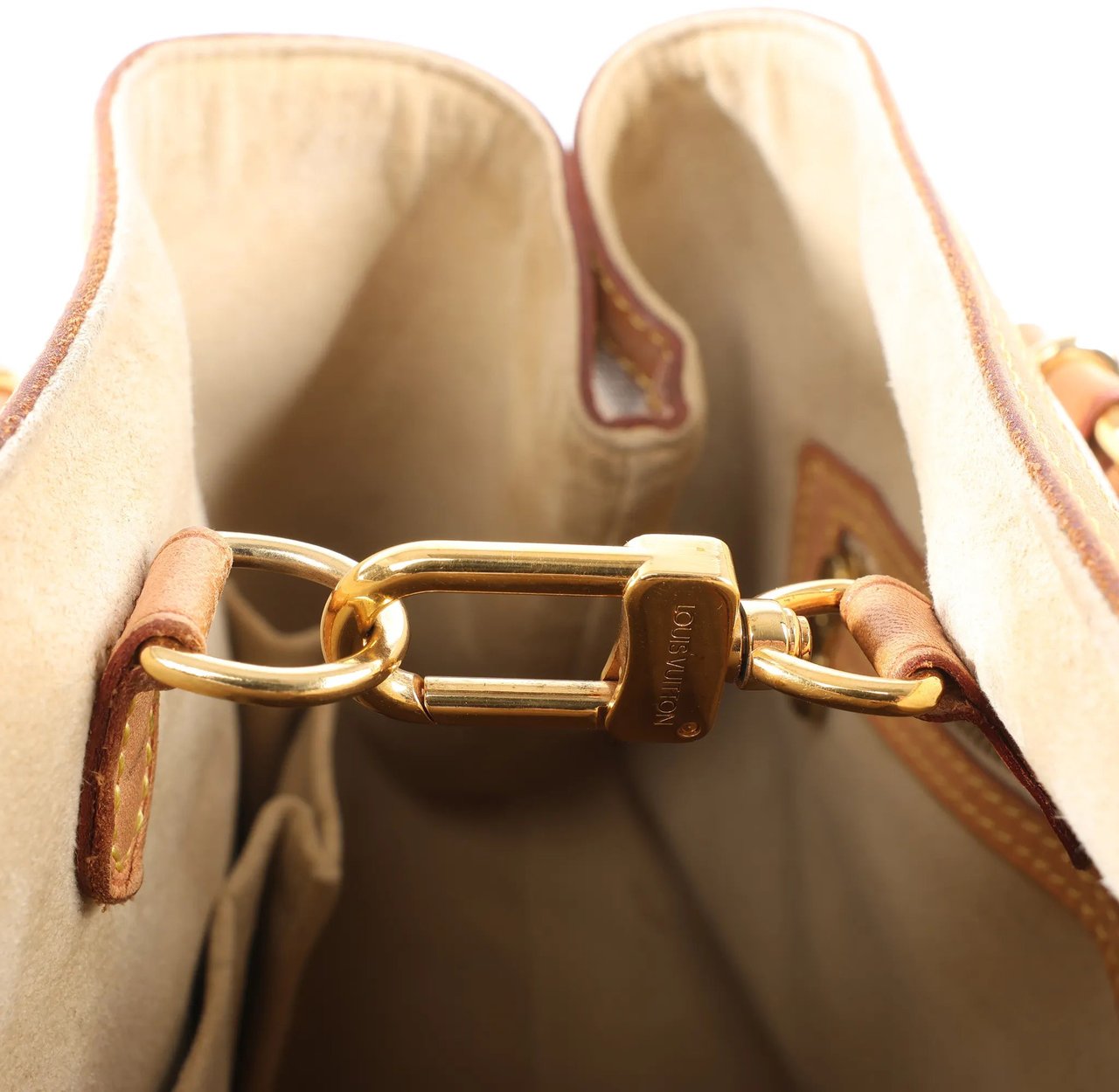 Louis Vuitton Louis Vuitton Hampstead MM Damier Azur Handbag in Beige N51206 Divers