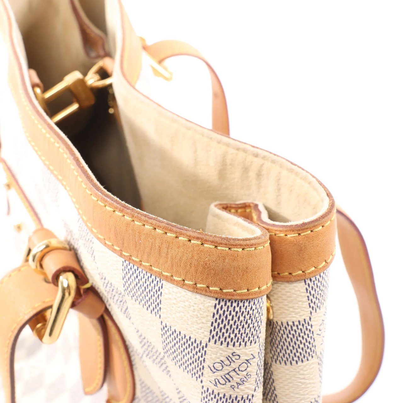 Louis Vuitton Louis Vuitton Hampstead MM Damier Azur Handbag in Beige N51206 Divers