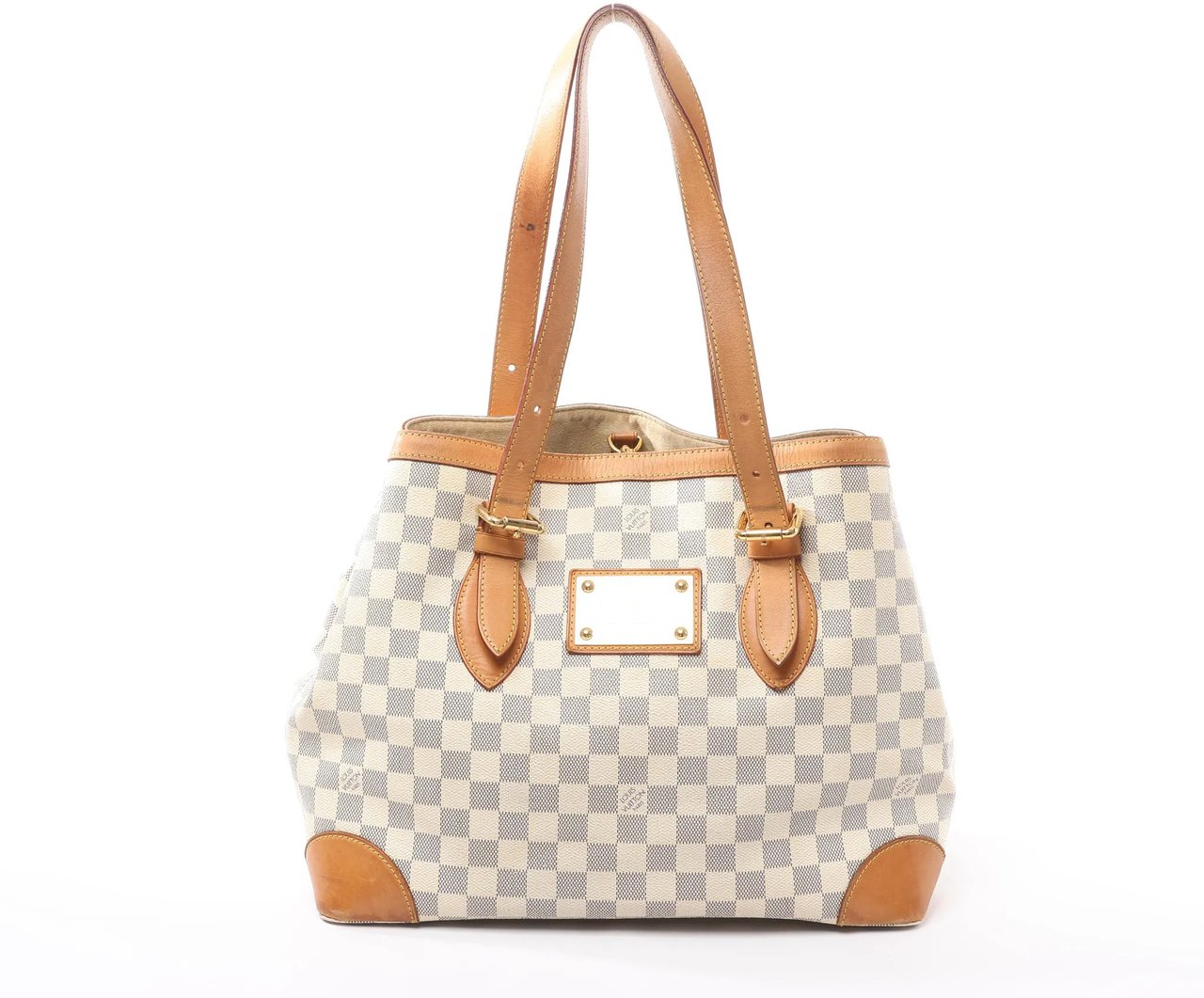 Louis Vuitton Louis Vuitton Hampstead MM Damier Azur Handbag in Beige N51206 Divers