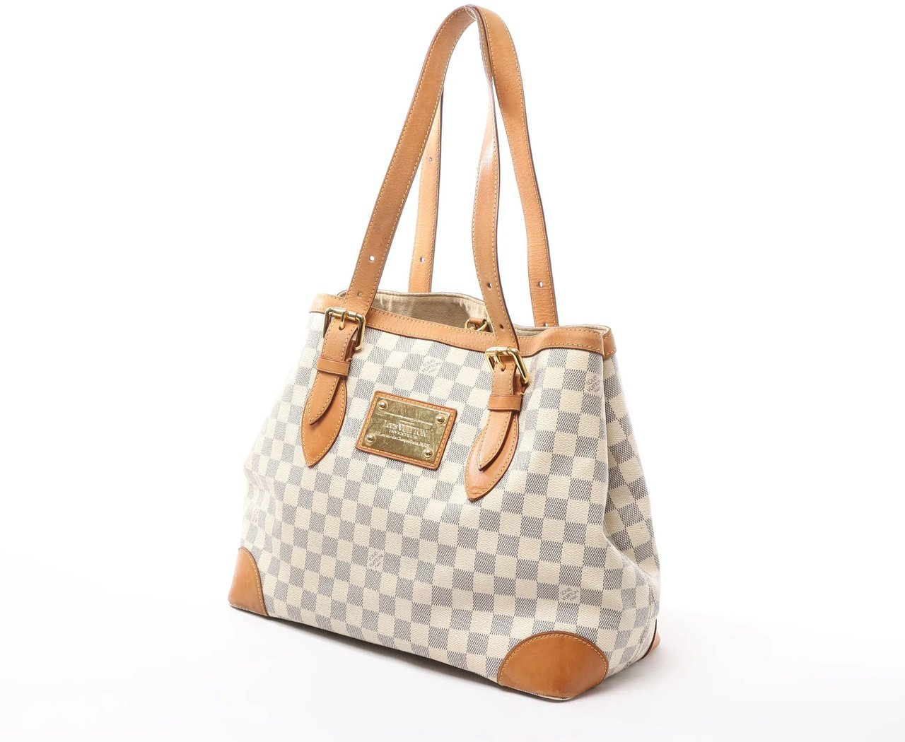 Louis Vuitton Louis Vuitton Hampstead MM Damier Azur Handbag in Beige N51206 Divers
