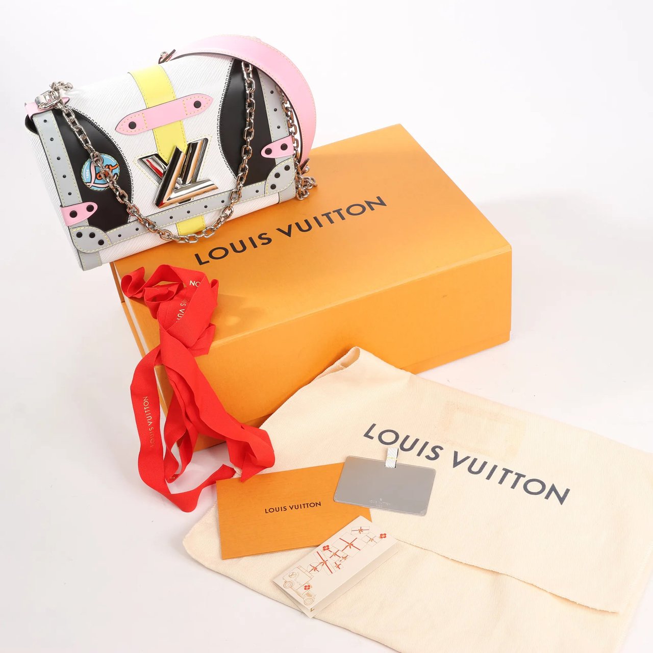 Louis Vuitton Louis Vuitton Twist MM Epi Leather Shoulder Bag in Multicolor M53717 Divers
