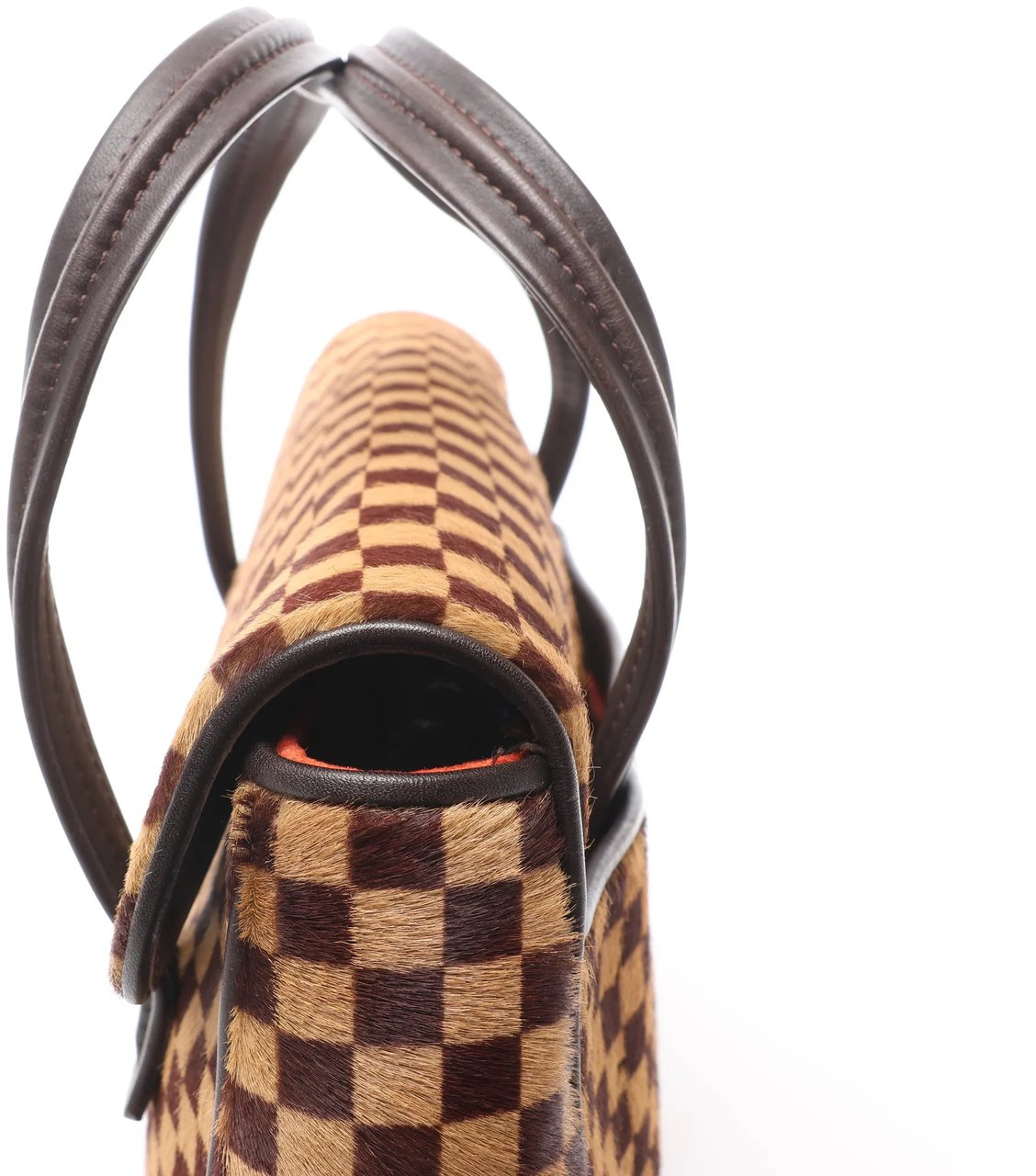 Louis Vuitton Louis Vuitton Lionne Damier Sauvage Pony-style Leather Handbag in Brown M92131 Bruin