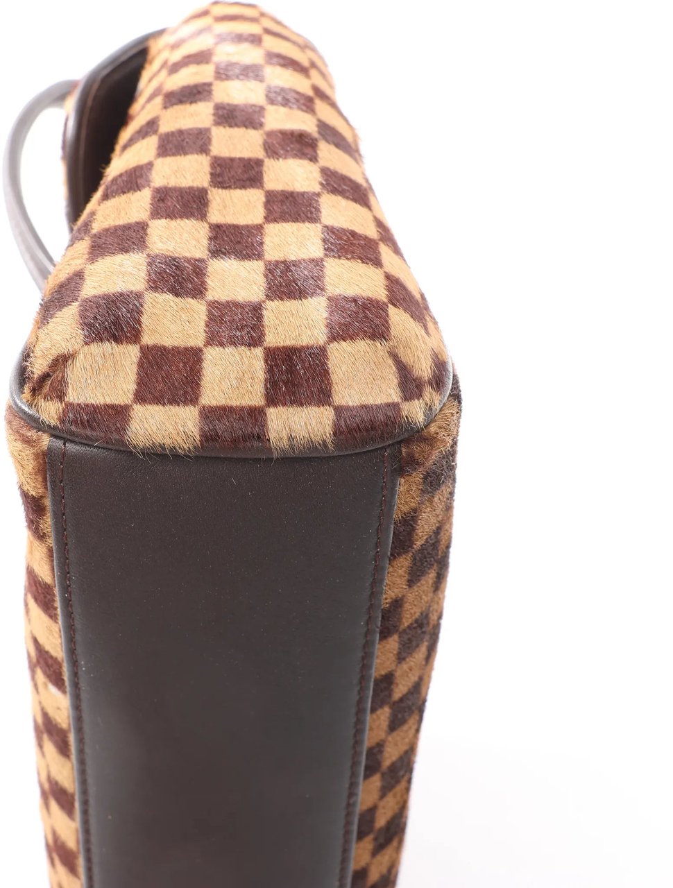 Louis Vuitton Louis Vuitton Lionne Damier Sauvage Pony-style Leather Handbag in Brown M92131 Bruin