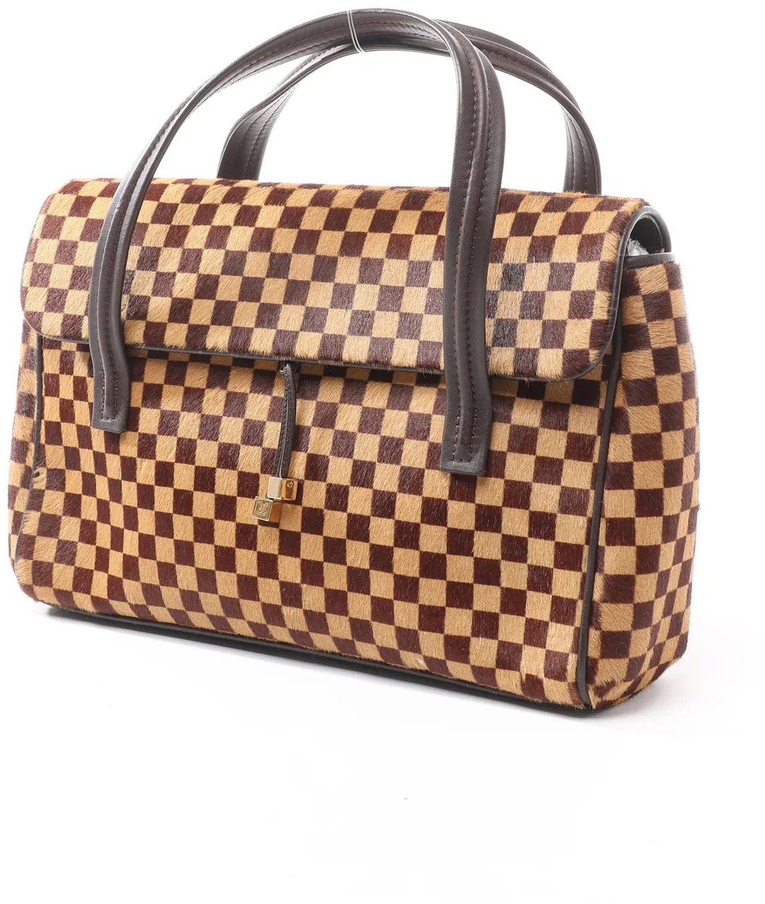Louis Vuitton Louis Vuitton Lionne Damier Sauvage Pony-style Leather Handbag in Brown M92131 Bruin