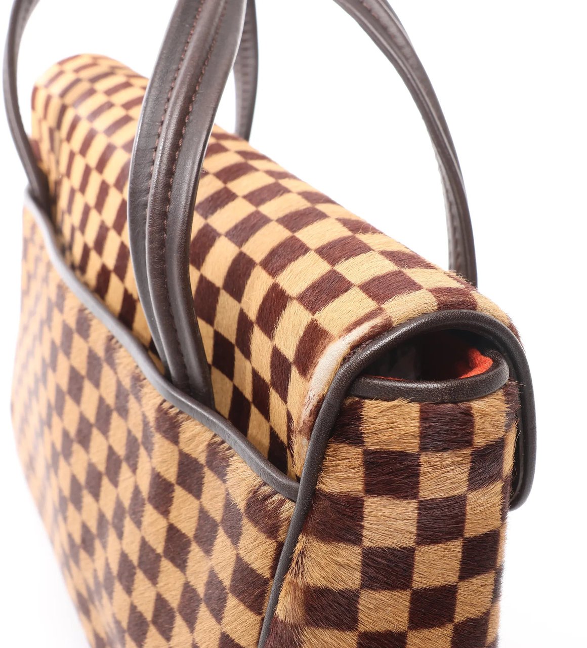 Louis Vuitton Louis Vuitton Lionne Damier Sauvage Pony-style Leather Handbag in Brown M92131 Bruin