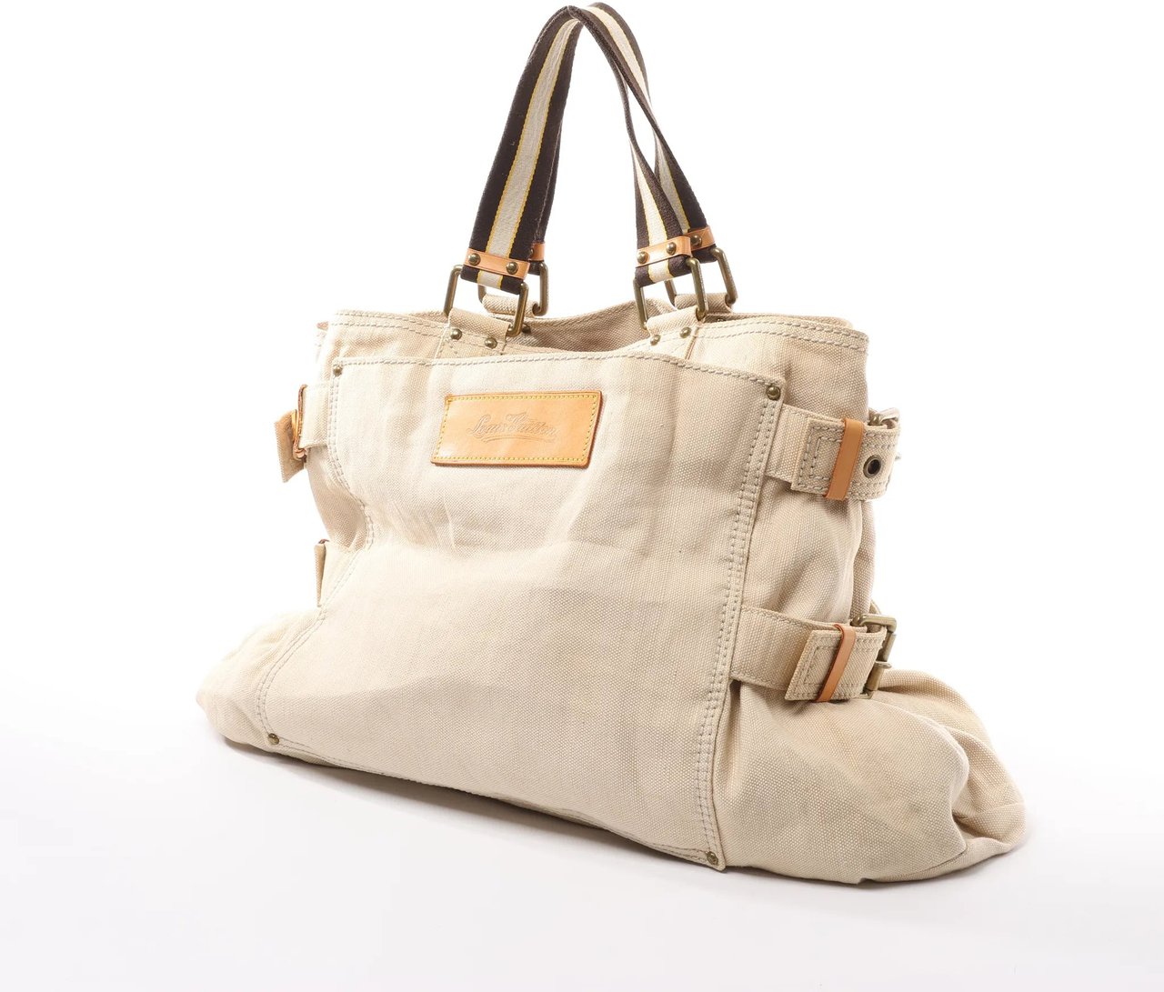 Louis Vuitton Louis Vuitton Toile Globe GM Limited Edition Cloth Handbag in Beige M95110 Beige