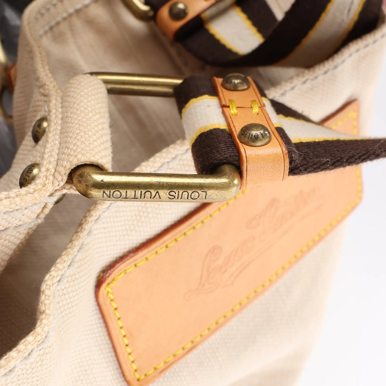 Louis Vuitton Louis Vuitton Toile Globe GM Limited Edition Cloth Handbag in Beige M95110 Beige