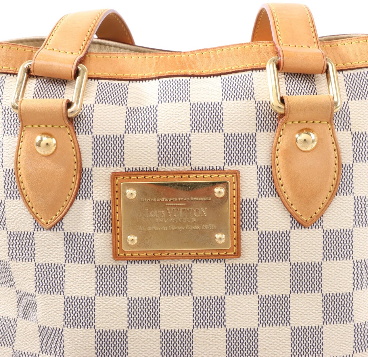 Louis Vuitton Louis Vuitton Hampstead PM Damier Azur Handbag in Beige N51207 Divers
