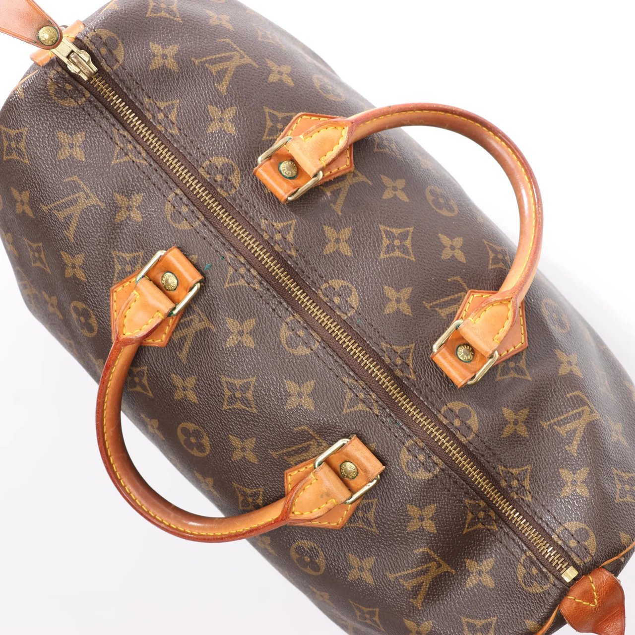 Louis Vuitton Louis Vuitton Speedy 35 Monogram Canvas Handbag in Brown M41524 Bruin