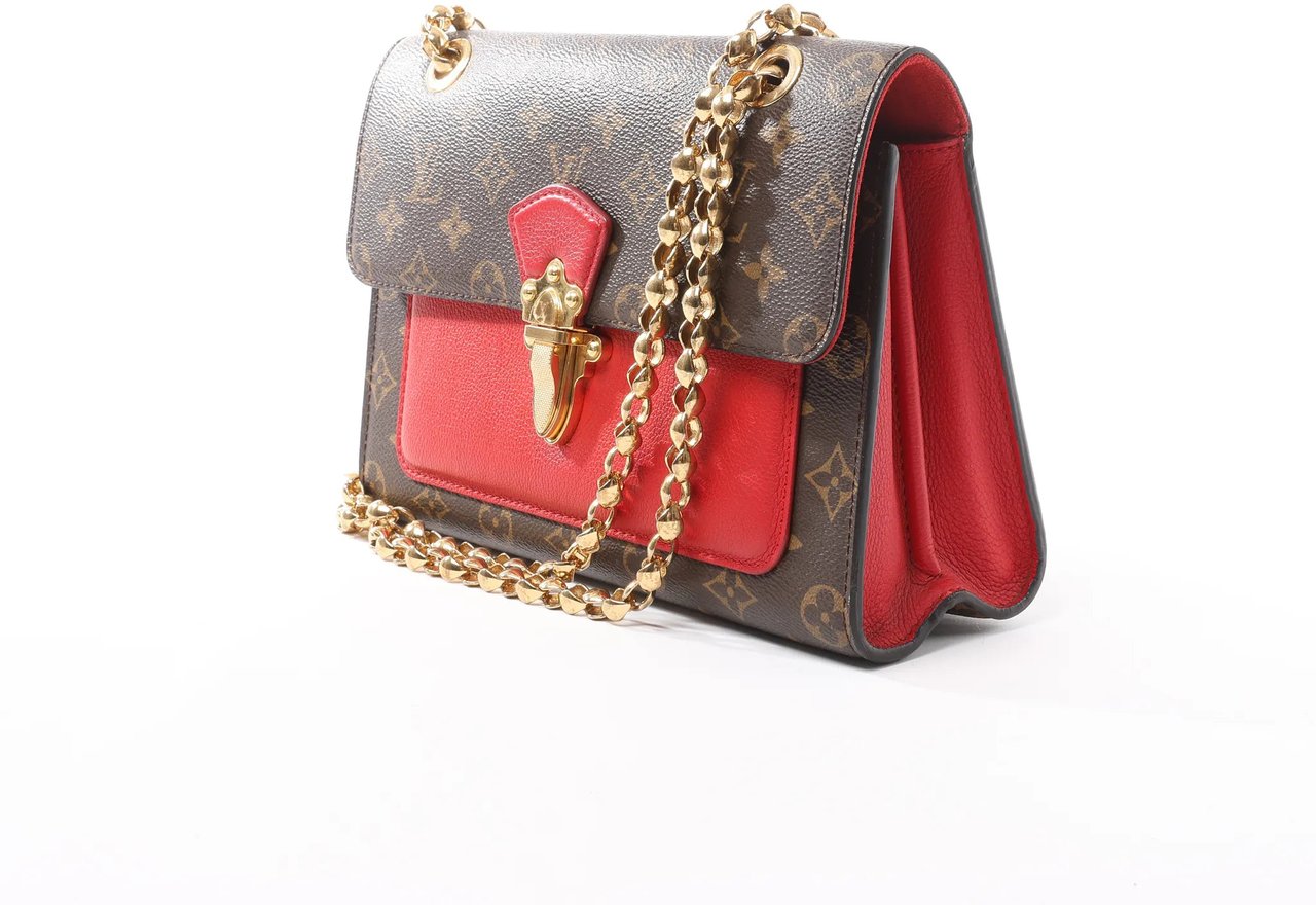 Louis Vuitton Louis Vuitton Victoire Monogram Canvas Crossbody Bag in Red M41731 Divers