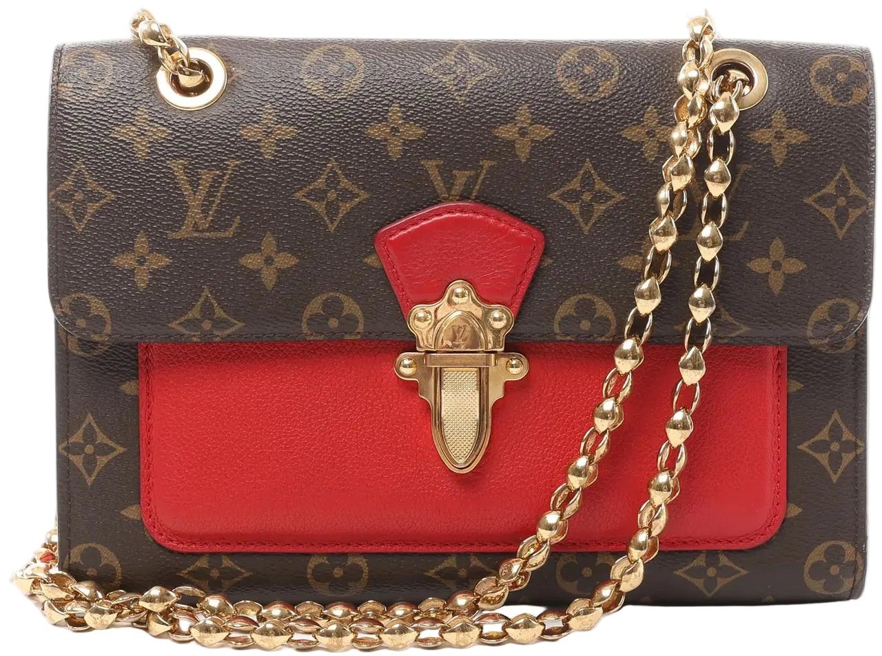 Louis Vuitton Louis Vuitton Victoire Monogram Canvas Crossbody Bag in Red M41731 Divers