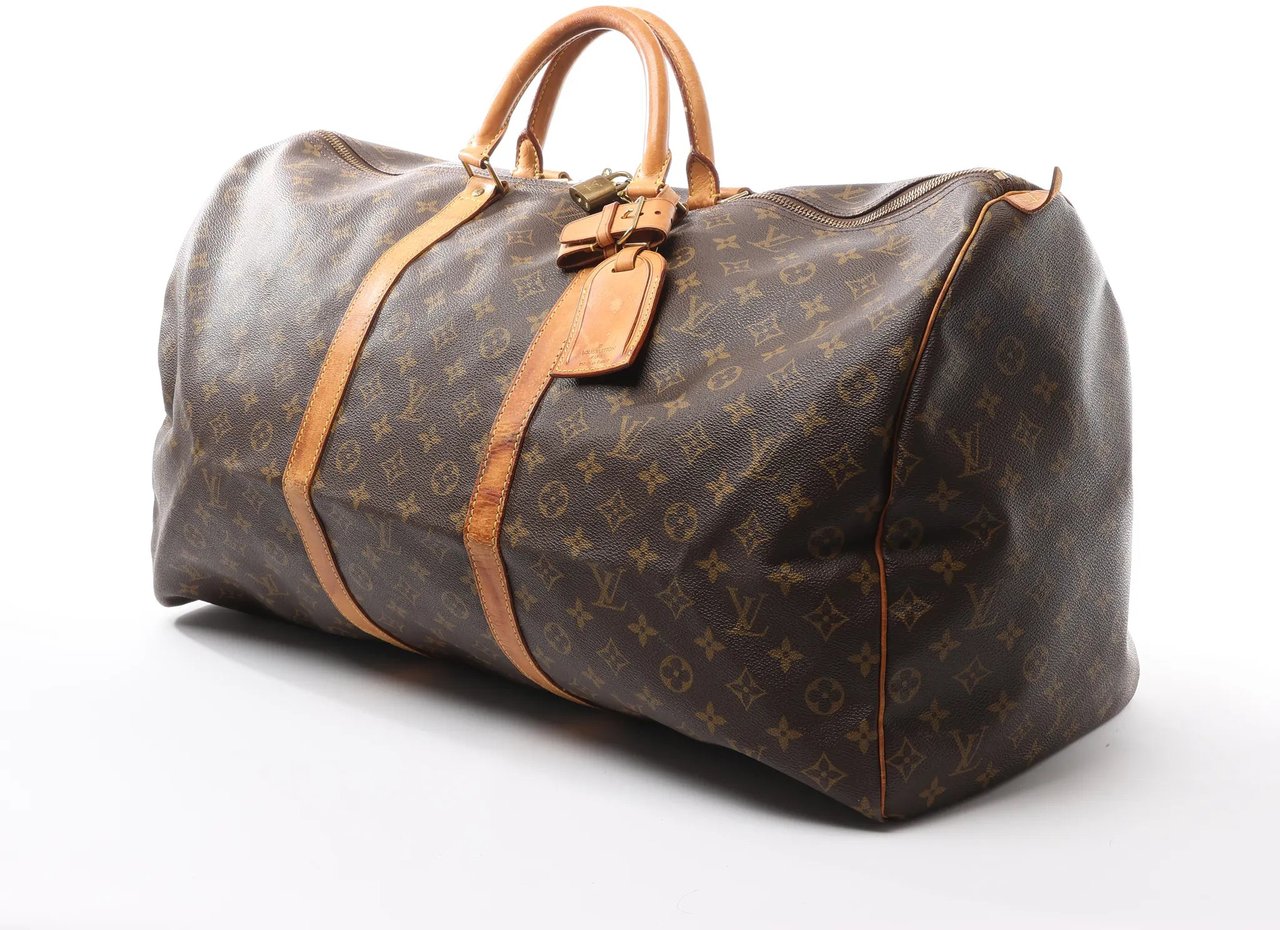 Louis Vuitton Louis Vuitton Keepall 60 Monogram Canvas Travel Bag in Brown M41422 Bruin