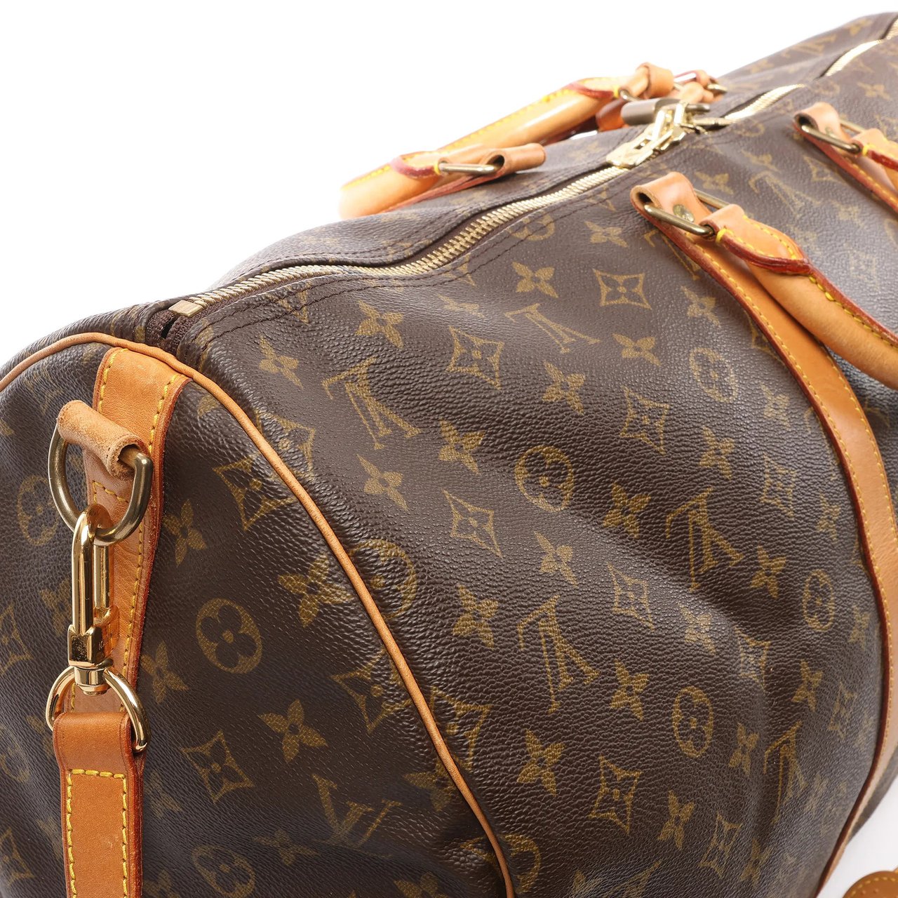 Louis Vuitton Louis Vuitton Keepall Bandoulière 55 Monogram Canvas Travel Bag in Brown M41414 Bruin