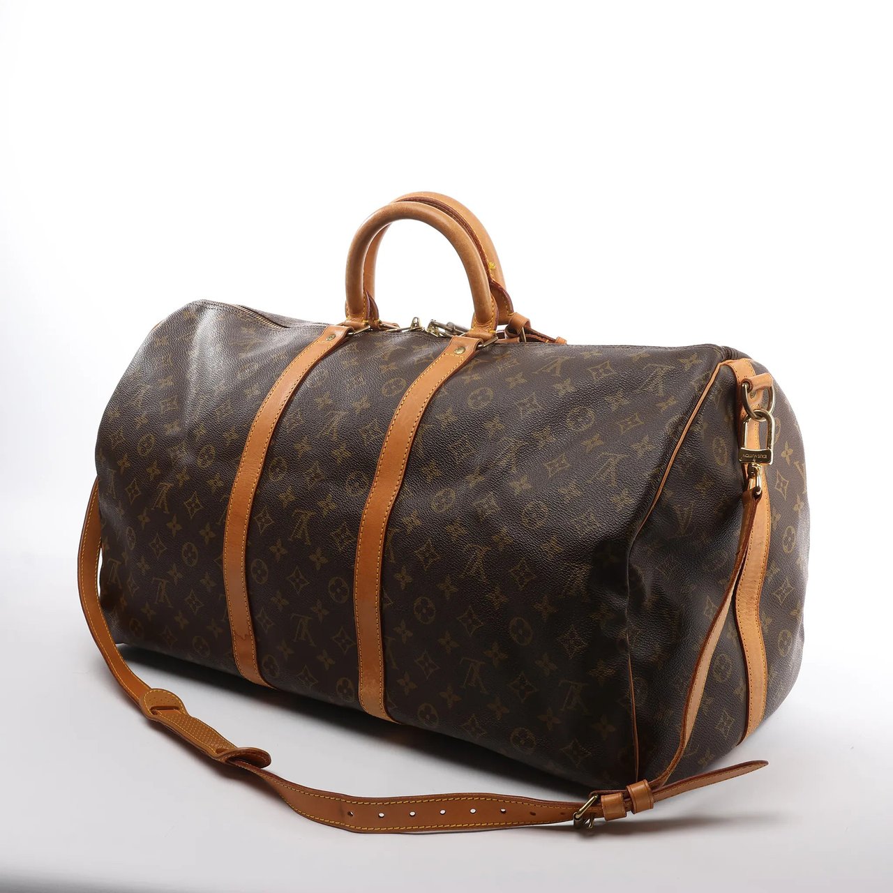 Louis Vuitton Louis Vuitton Keepall Bandoulière 55 Monogram Canvas Travel Bag in Brown M41414 Bruin