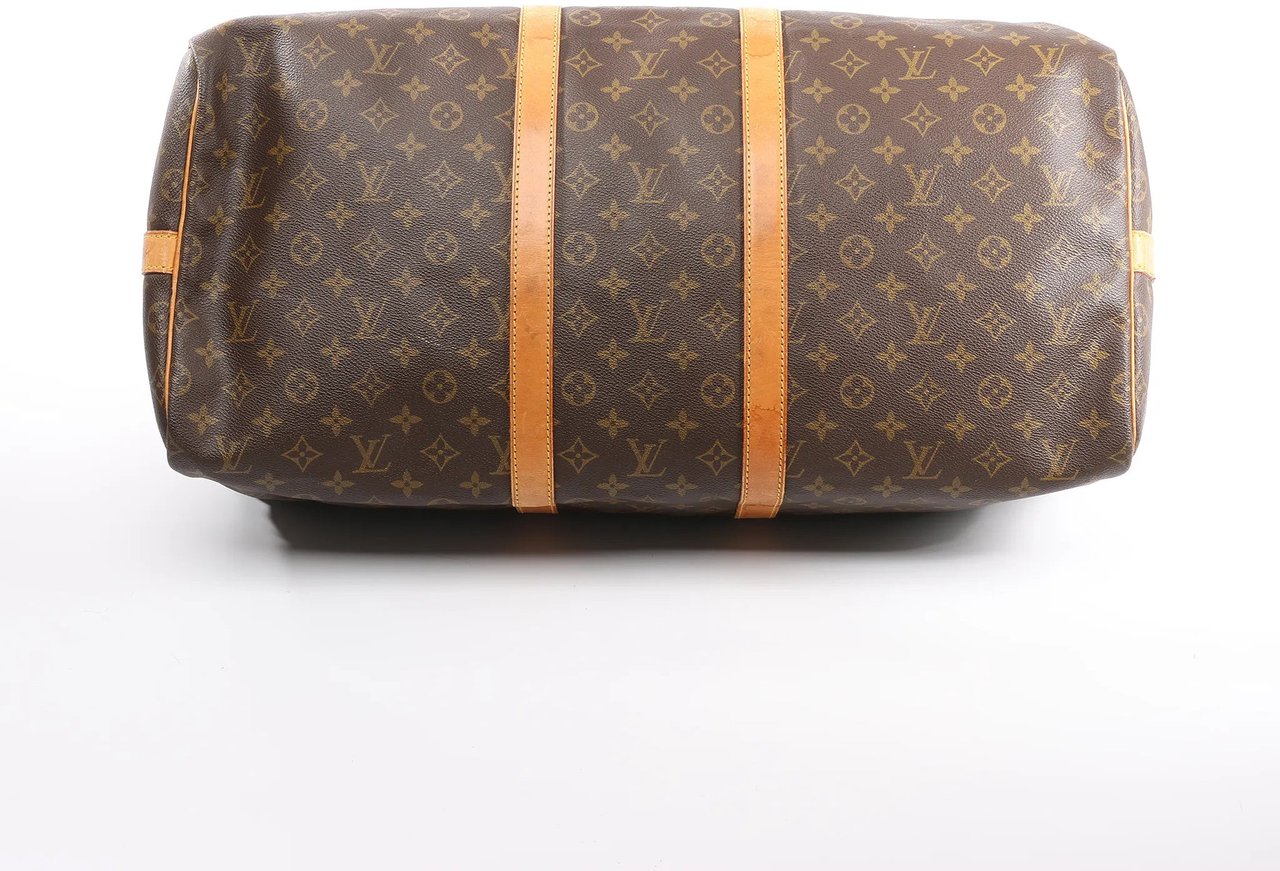 Louis Vuitton Louis Vuitton Keepall Bandoulière 55 Monogram Canvas Travel Bag in Brown M41414 Bruin