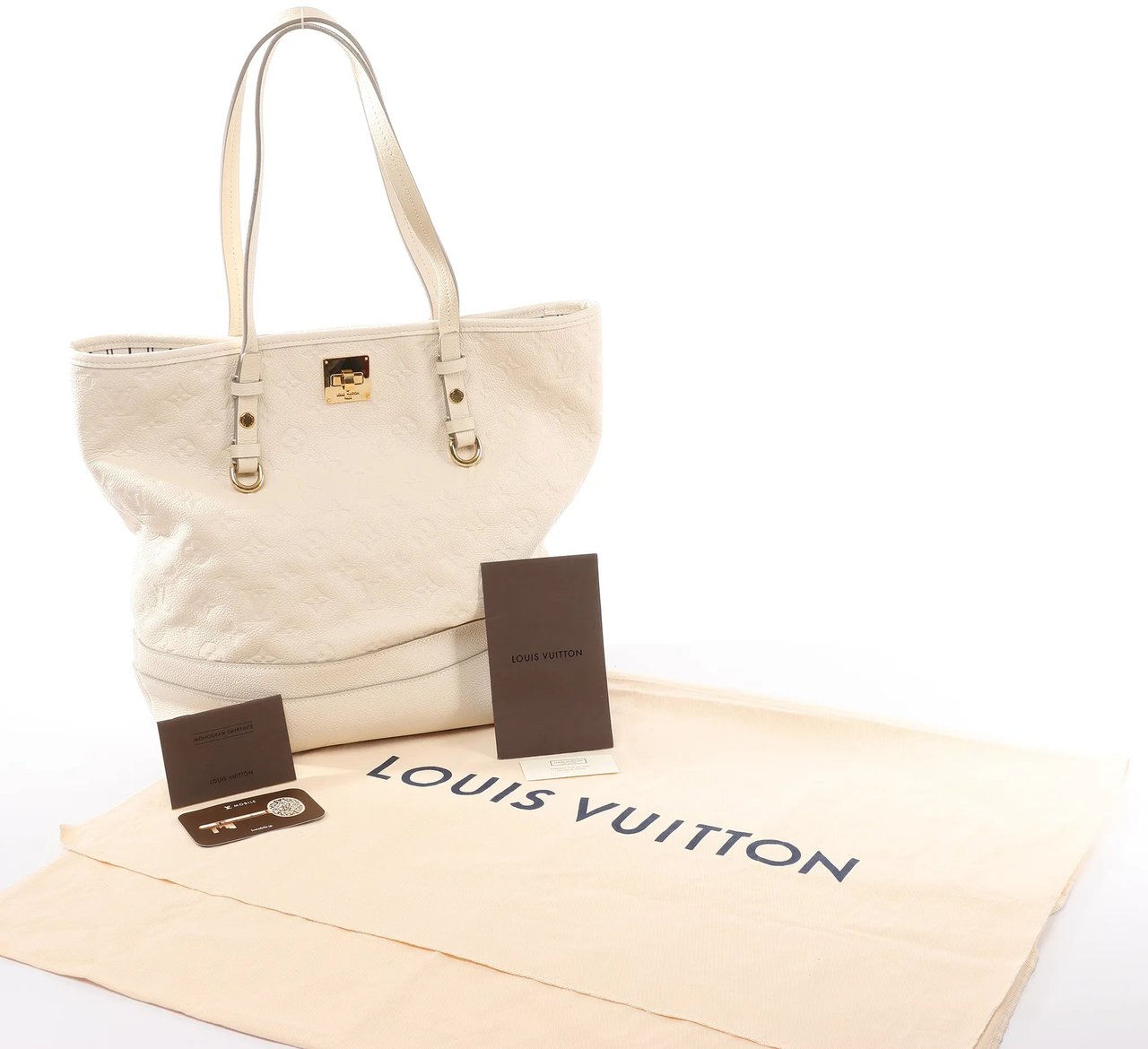 Louis Vuitton Louis Vuitton Citadin PM Monogram Empreinte Shoulder Bag in Beige M40554 Beige