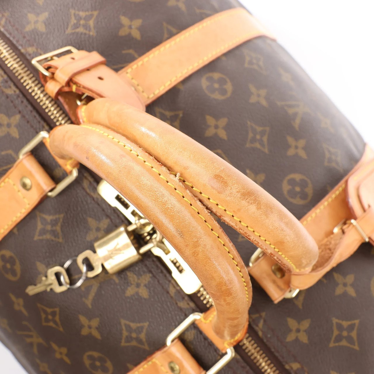 Louis Vuitton Louis Vuitton Keepall 55 Monogram Canvas Travel Bag in Brown M41424 Bruin